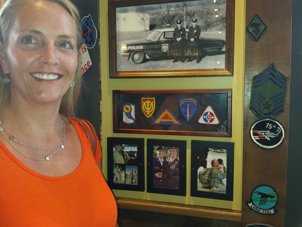 Mission BBQ in Terri's hometown of Baltimore shows their patriotism by acknowledging their Hometown Heroes.